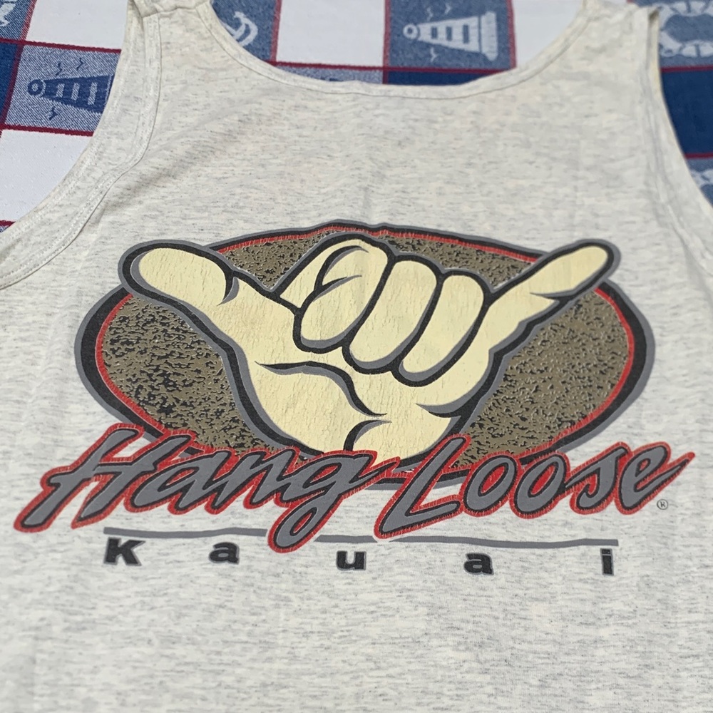 Vintage Kauai Hawaii hang loose tank top